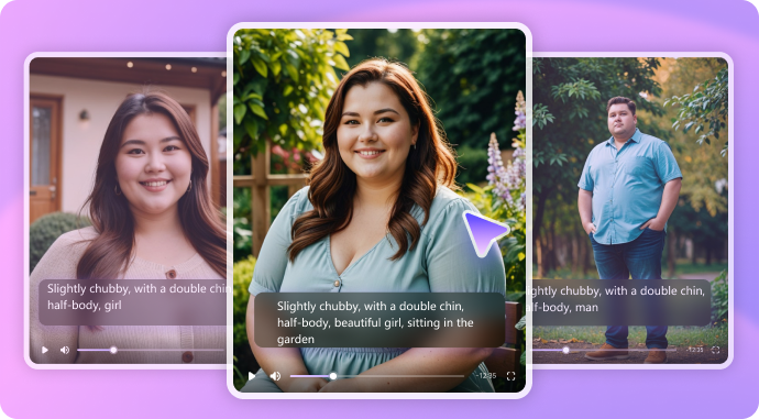 generate fat body picture from text