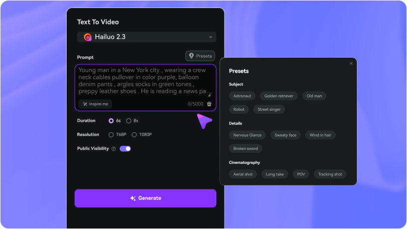 Step 2: Write a Prompt or Upload an Image